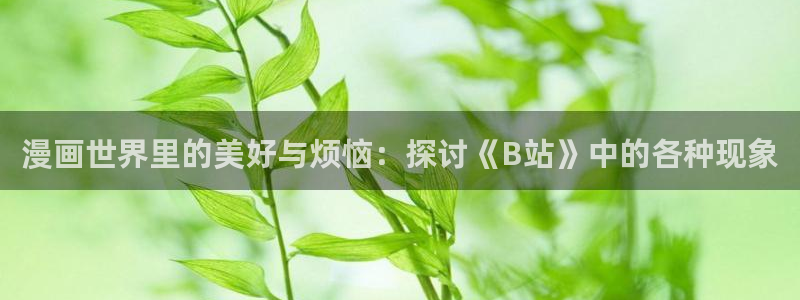 羞羞漫画免费看入口：漫画世界里的美好与烦恼：探讨《B站》中的各种现象